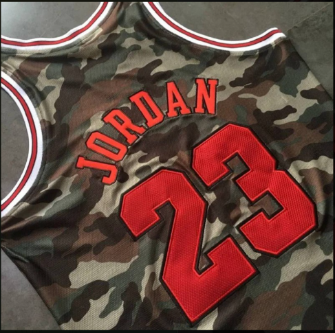 Ready to Ship Michael 23 Camouflage 1997-98 Best Quality Stitched Basketball Jersey