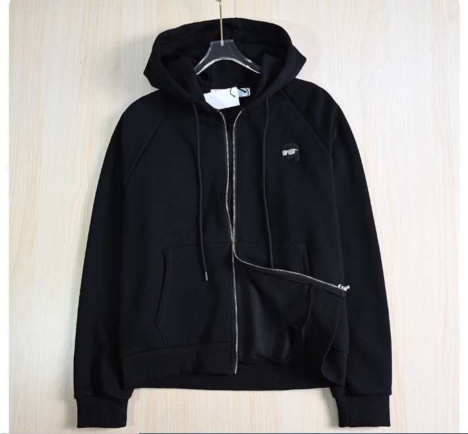 Men's Goods 11/25 American K-line Simple Cotton Hooded Casual Men's Long Sleeve Zipper Open Sweatshirt