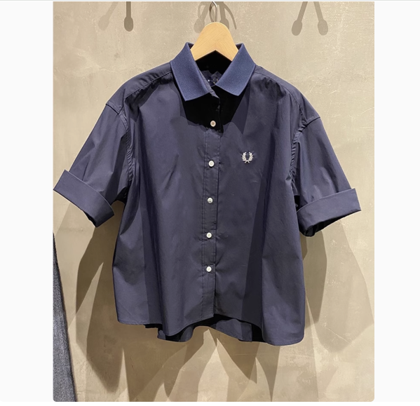 FP wheat ear straight shoulder pure cotton shirt short sleeve 2025 super hot age-reducing shirt female small French petite top