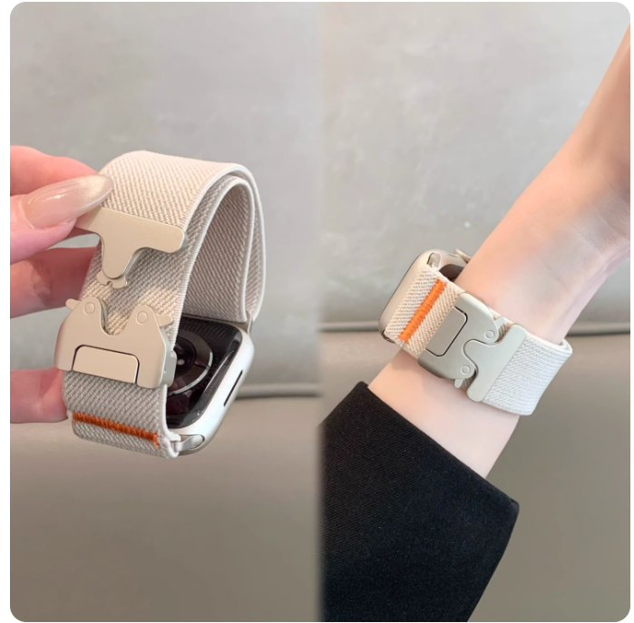 Suitable for Apple Watch iwatch10 strap comfortable breathable elastic braided parachute buckle applewatch98