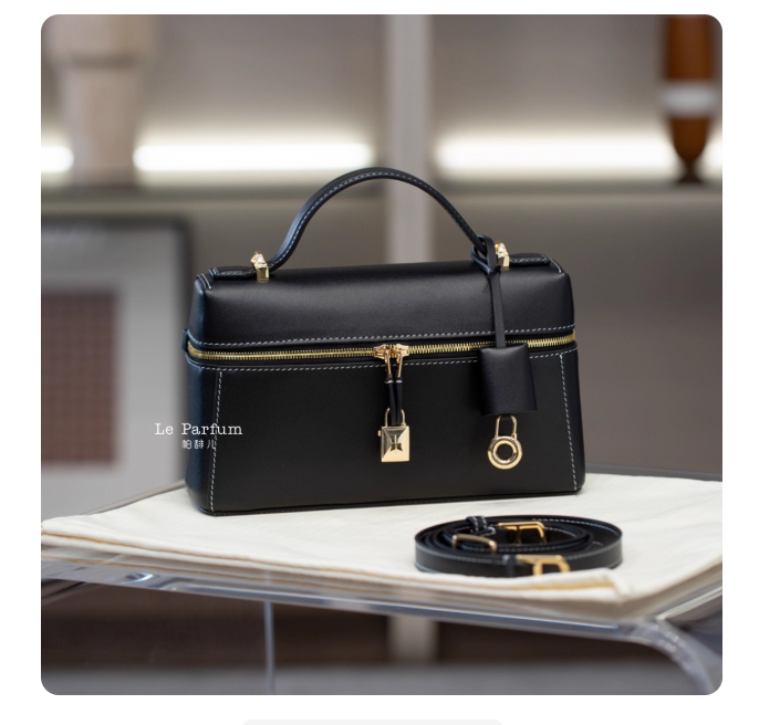 High-quality genuine leather LP23 lunch box bag bento bag cowhide crossbody small square bag Internet celebrity street shooting mini mobile phone bag trend