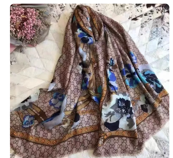New high-end geranium cashmere ring velvet scarf large square scarf temperament shawl dual-use autumn and winter women's foreign trade export