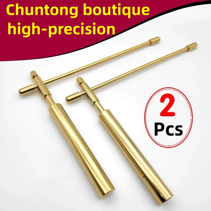 2 Pcs/Set Dowsing Rods, Copper Water Detector Tool Adjustable Rods Flexible Detector for Divining Water Buried Dropshipping