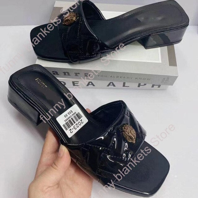 2023 New Kurt G High-heeled Sandals Designer Hardware Buckle European Luxury Fashion Ladies Sandals 41 Size Christmas Gift Party