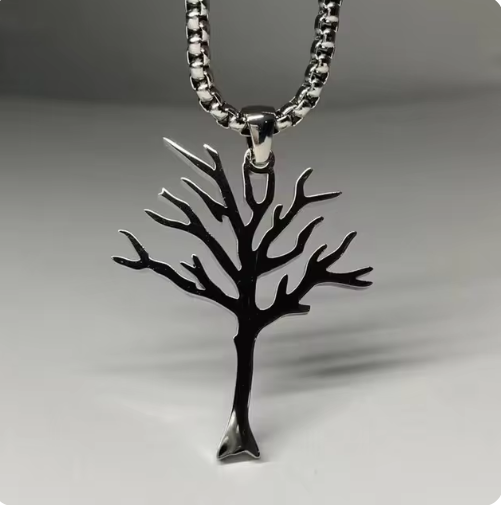 Titanium Steel Tree of Life Pendant Necklace Hip Hop Style High Quality Stainless Steel Jewelry for Men and Women Free shipping