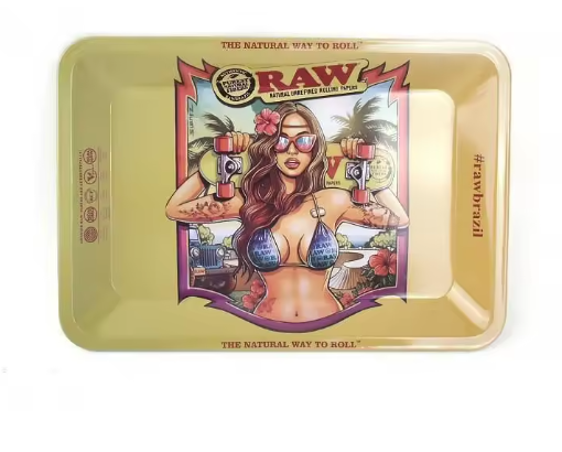 18*12.5cm Tobacco Dry Herb Vape Rolling Tray Cigarette Smoking Tool Lighter Metal Ashtray