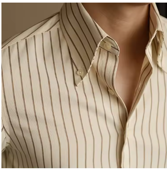 2025 Men's Long Sleeved Casual Shirts Fashion Body Fit Plain Formal Clothing Dental Solid Blouse Wear High Quality Cotton A10