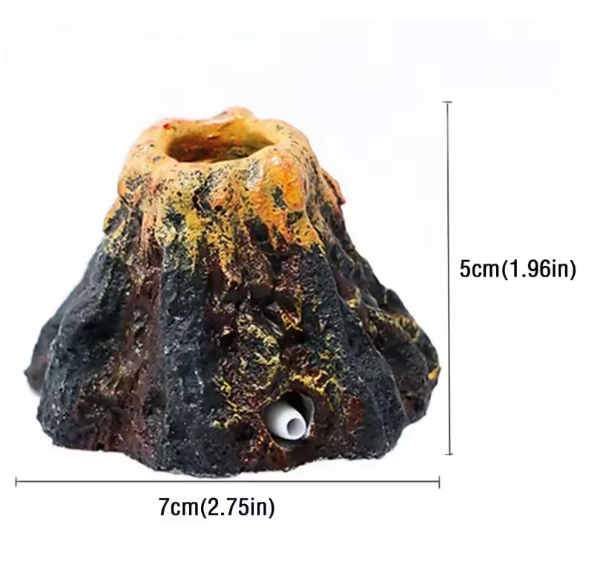 1Pc Aquarium Volcano Shape Air Bubble Stone Oxygen Pump Decoration Ring Stone Tank Plate Air Pump Fish Tank Decoration