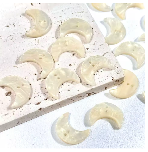 5/10pc Half Transparent Star Moon Button Pearl Resin 2-Hole Cute Handmade Clothing Hair Ring Decoration DIY Scrapbook Accessorie