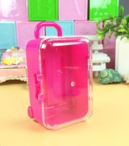 24pcs Mini Trunk suitcase Luggage Suitcase Kids Toy Dolls Accessories Candy Box Gift Cartoon gift box kis favor decor