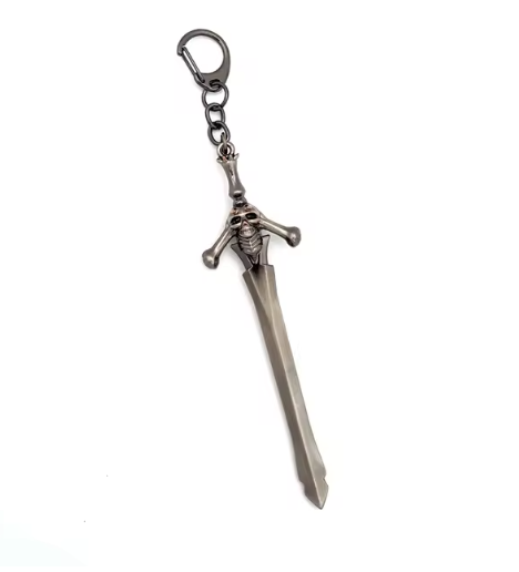 Game DMC Keychain Dante Sword Rebellion Awakening Keyring Nero Red Queen Keychains Revolver Ebony & White Ivory Car Key Ring