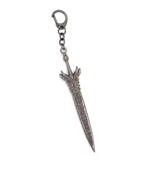 Game DMC Keychain Dante Sword Rebellion Awakening Keyring Nero Red Queen Keychains Revolver Ebony & White Ivory Car Key Ring