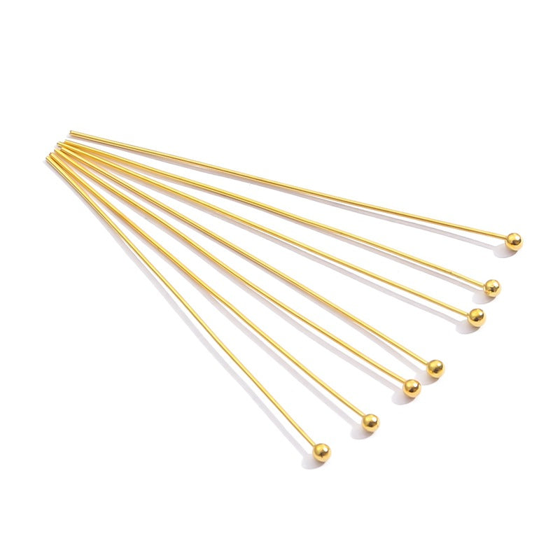 DIY Copper Ball Needle: Handmade Round-tipped Needle, Antique-style Hairpin, Hair Accessories, Earrings, Necklaces, and Jewelry Making Materials