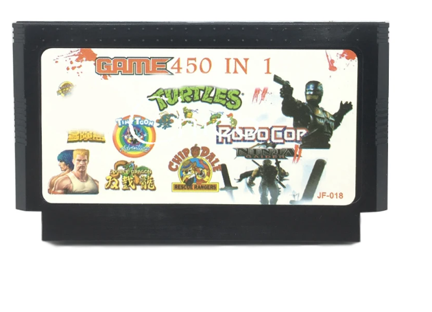 450 in 1 Cartridge Game Card 60 Pins Game Card for 8 Bit Game Player with Bomberman Mortal Comb Dell Game Card