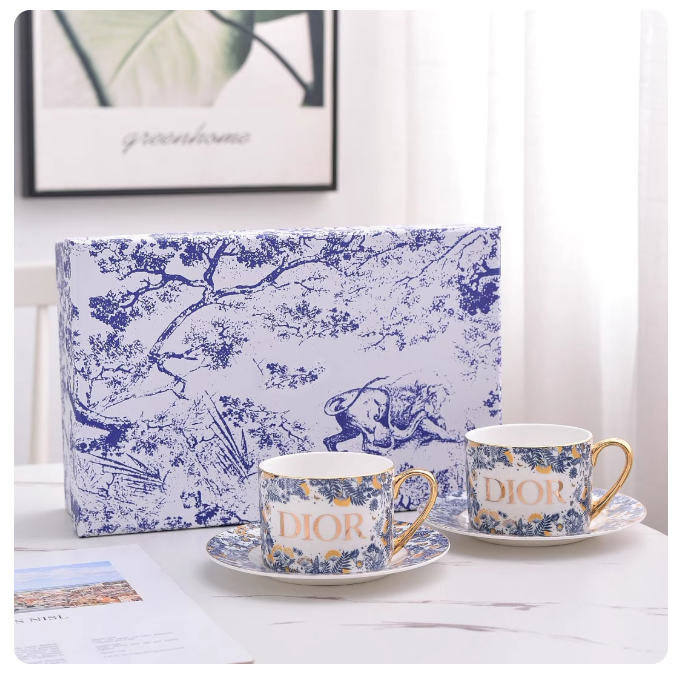 European bone china coffee cup and saucer exquisite set light luxury afternoon tea creative home tea set holiday gift