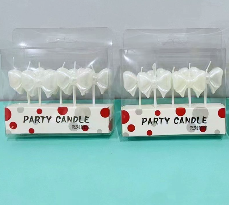 Korean birthday candles ins style pink cute children cute little fairy decoration birthday bow candles