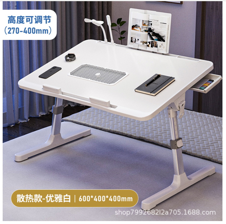 Foldable lifting and adjusting angle bedside small table dormitory study table laptop table lazy