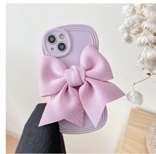 The runaway princess 3D big bow is suitable for iPhone14/13Pro max Apple 12 mobile phone case 15