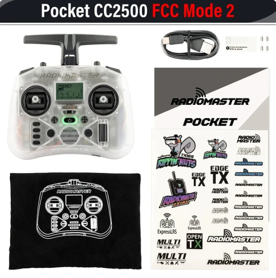 RADIOMASTER Pocket Hall Gimbal Transmitter ELRS/CC2500 Remote Control for RC FPV