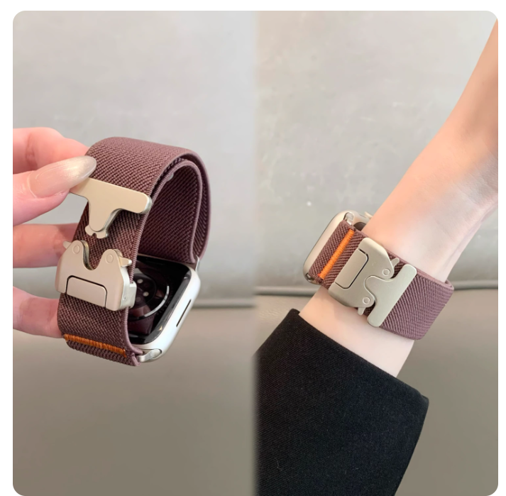 Suitable for Apple Watch iwatch10 strap comfortable breathable elastic braided parachute buckle applewatch98