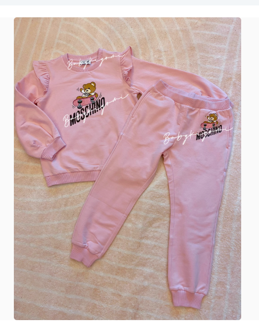 3-8 years old new mos24 plus velvet winter style middle-aged children's sweater suit