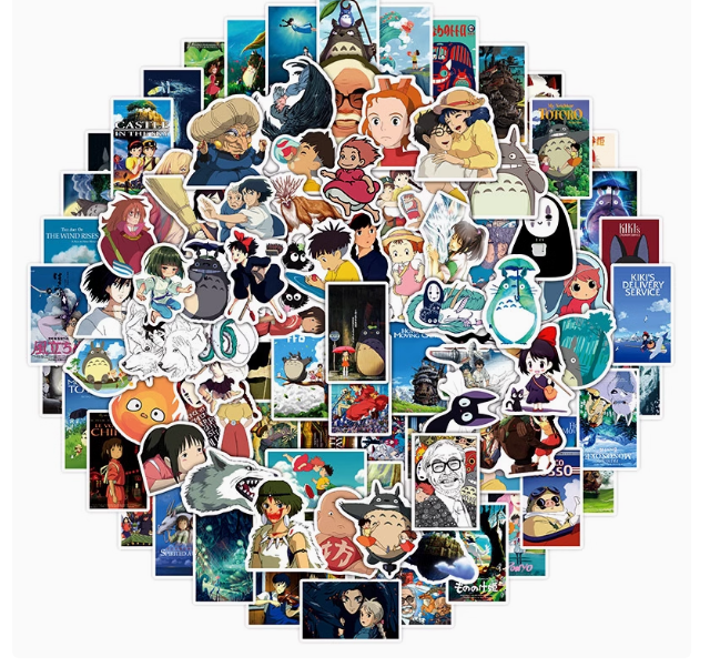Memories of Hayao Miyazaki series cartoon stickers personalized luggage tablet computer skateboard motorcycle waterproof stickers