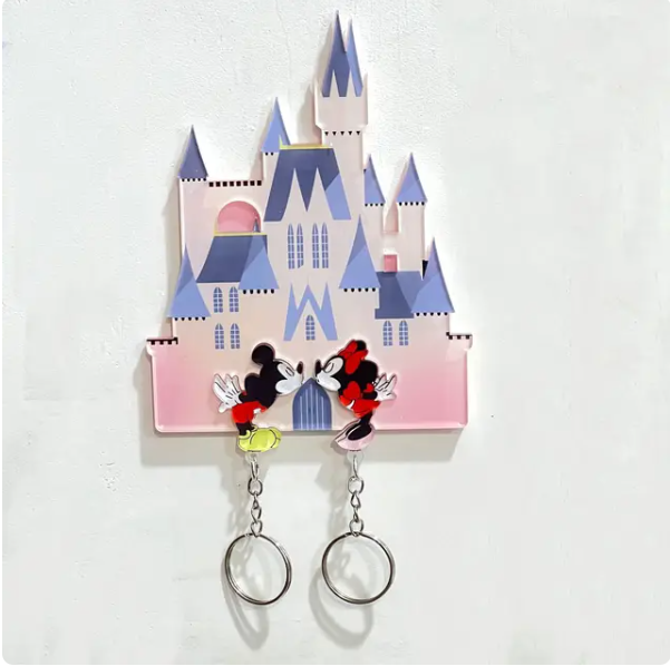 Disney Up Travel with The House Keychain Cute Anime Refrigerator Sticker Pendant Backpack Foyer Keychain Storage Rack Girl Gift