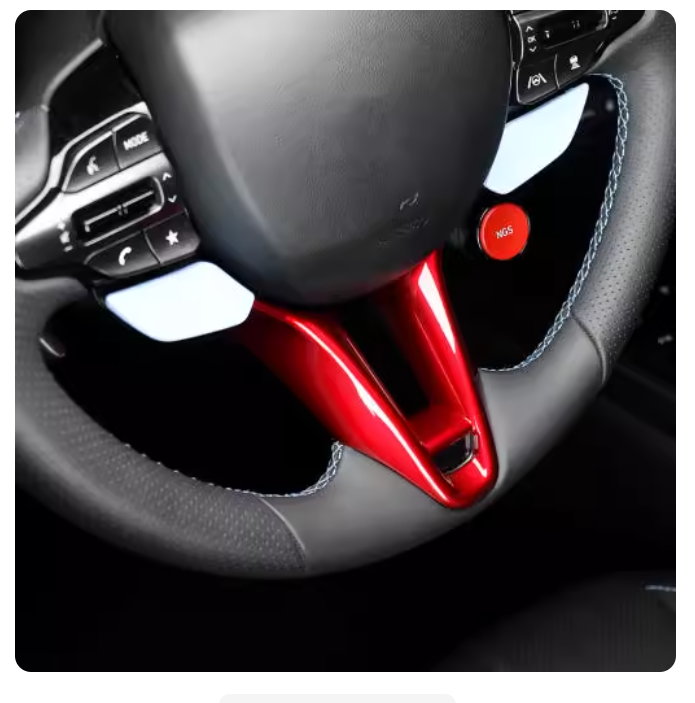 Suitable for Hyundai Elantra N Veloster steering wheel cover carbon fiber decoration modification