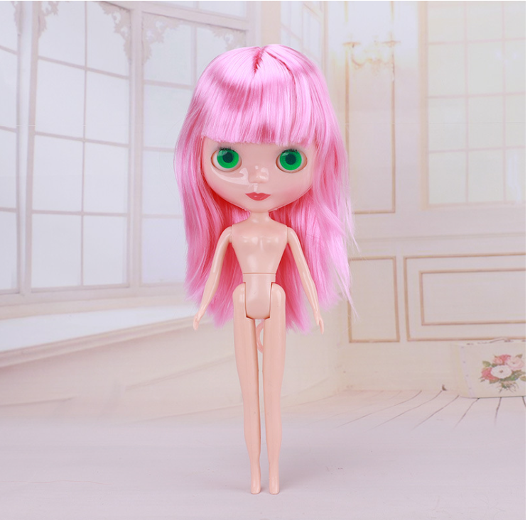 Little Barbie doll big-eyed girl doll modified body naked doll doll accessories bjd girl toy