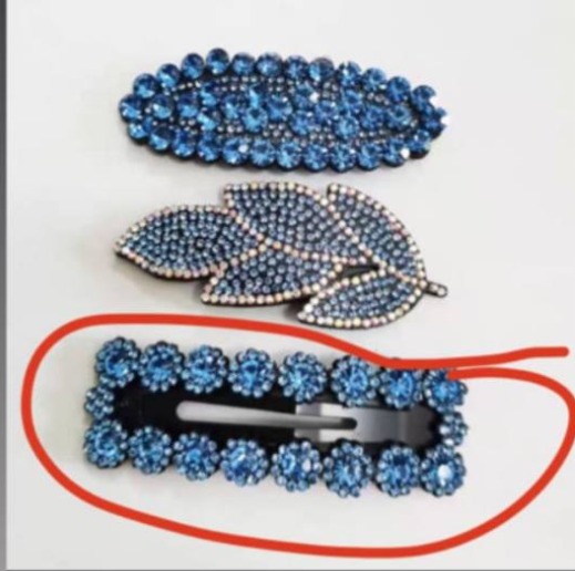 Hairpin single clip rhinestone BB clip head ornament bangs top clip side clip hairpin adult female forehead clip 3-piece set