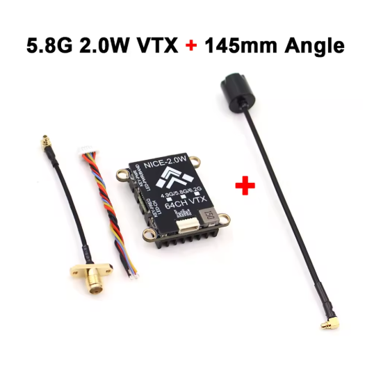 SPARKHOBBY NICE 1.2G 1.3G 5.8G 2W 64CH VTX Video Transmission 7~36V Support TBS Protocol OSD parameter tuning For FPV Drones DIY