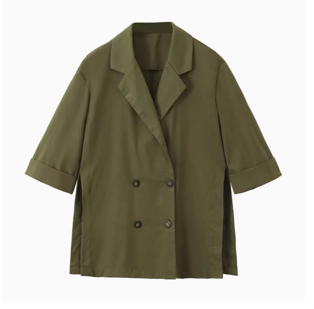 1988 Foreign Trade Women's Clothing 24 Years New European and American Style Double-Breasted Suit Jacket Casual Pants 8372106