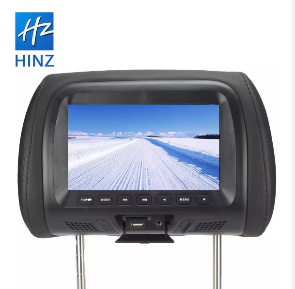 Hot Sale Car Headrest 7 inch HD Digital LCD Screen MP5/AV Car Headrest monitor with USB SD video input