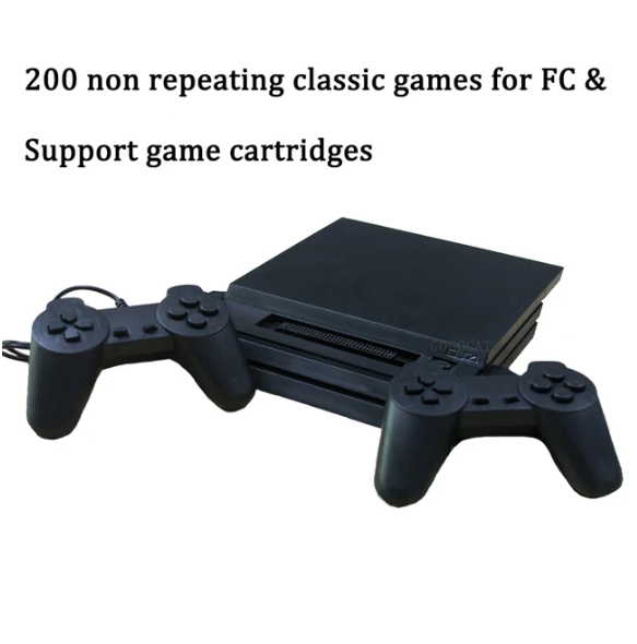 GS4 PRO Built-in 200 games for FC AV Output Double Player Controller Retro Video Game Console Support 8-bit Cartridge