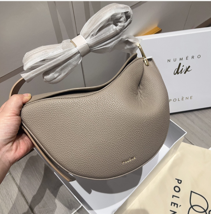 Cross-border French Polene women's bag 2024 new pea bag Paris lychee pattern one-shoulder crossbody dumpling women's bag