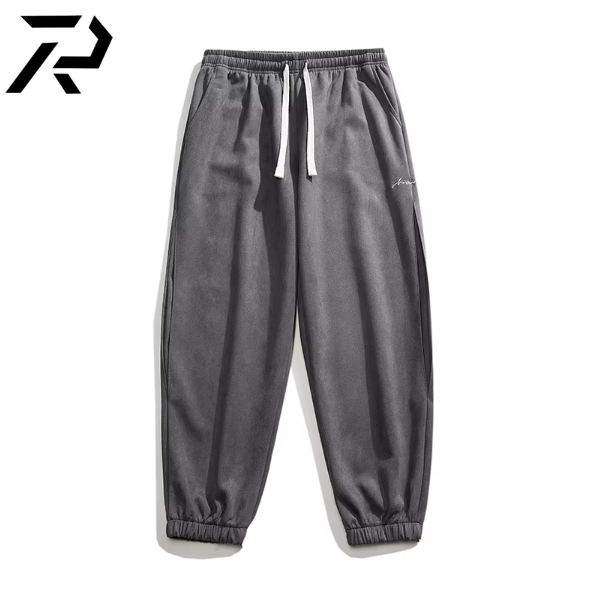 Wholesale Men's Cotton Joggers Pants Custom 3D Puff Printed Sweatpants Lace Pleat Stripe Painted Quick Dry Drawstring
