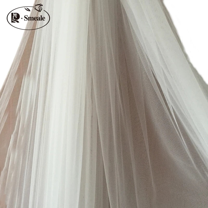 300CM Width Encryption Soft Mesh Fabric Widening Bridal Wedding Dress Tulle Fabric