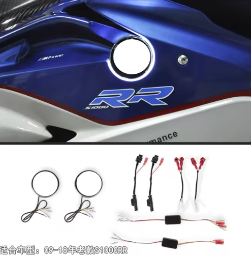 S1000RR Motorcycle turn signal For S1000RR 2009-2018 2019 2020 2021 2022 R1200GS R1250GS Car logo LED turn signal