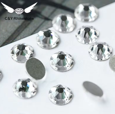 CY Non Hot Fix 16 facets Luxury Crystal Piedras De Cristal Strass Rhinestone Transparent Glass Rhinestones