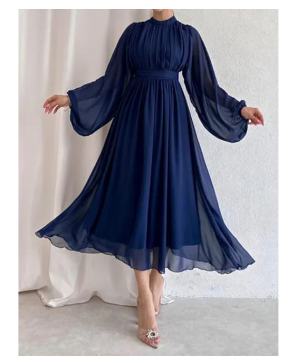 Eid Pleated Dress for Women Chiffion Muslim Party Ramadan Abaya Long Dress Belt Kaftan Vestidos Largos Dubai Robe Jalabiya 2024