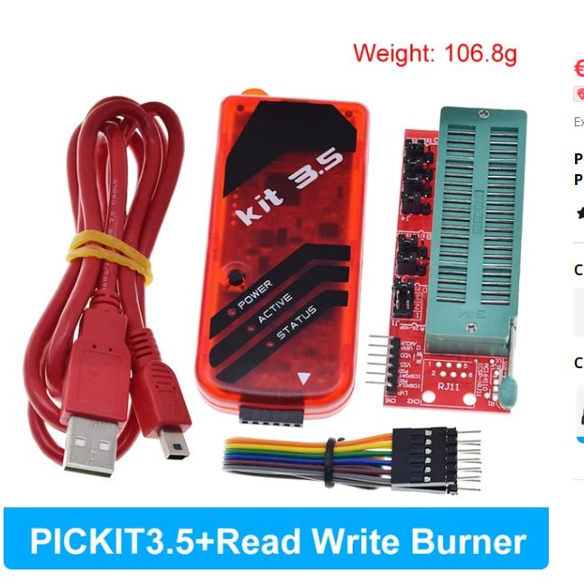 PICKit2 PICKIT3 PICKit3.5 Programmer + PIC ICD2 PICKit 2 PICKIT 3 PICKIT 3.5 Programming Adapter Universal Programmer Seat