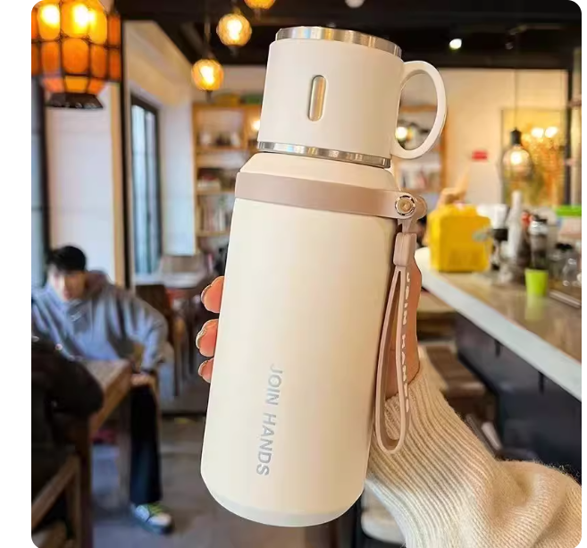 316 stainless steel thermos cup for women, food grade water cup for students, high value, large capacity cup for brewing tea with lid for going out