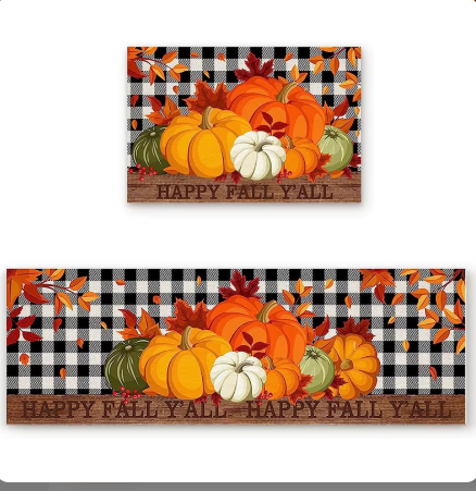2024 2PCS Halloween Decorations Carpets and Rugs Kitchen Rugs Runner Cool Area Rugs Bedroom Bathroom Mat