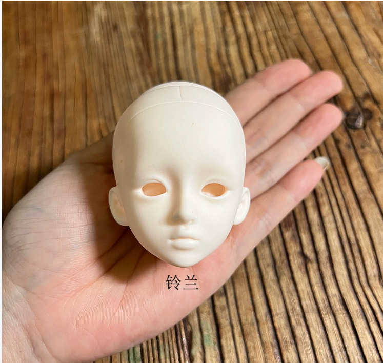 6 points mjd real-life style vinyl practice makeup bald head with open cover and replaceable eyes 30 cm doll head