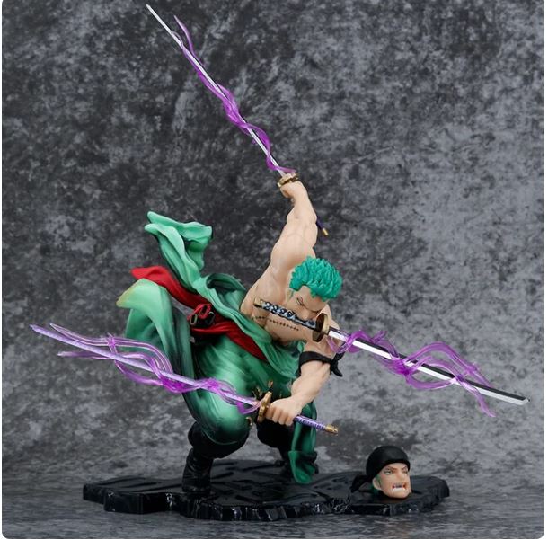 26CM Cartoon Anime One Piece Figure New World Roronoa Zoro Three Thousand World Large Asura Pvc Action Model Birthday Gifts