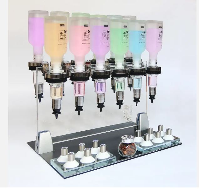 Manual 12 Bottles Perfume Dispenser Bottle Filling Machine Perfume Vending Machine for Perfume Bar