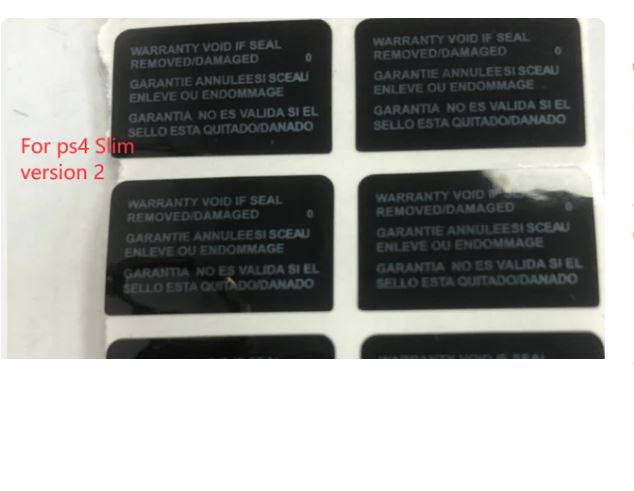 10pcs Label Sticker For PS4 Pro Slim 100X 110X 1200 Console Housing Seals Tamper-Proof Label Warranty Repair Sticker forPS5Shell