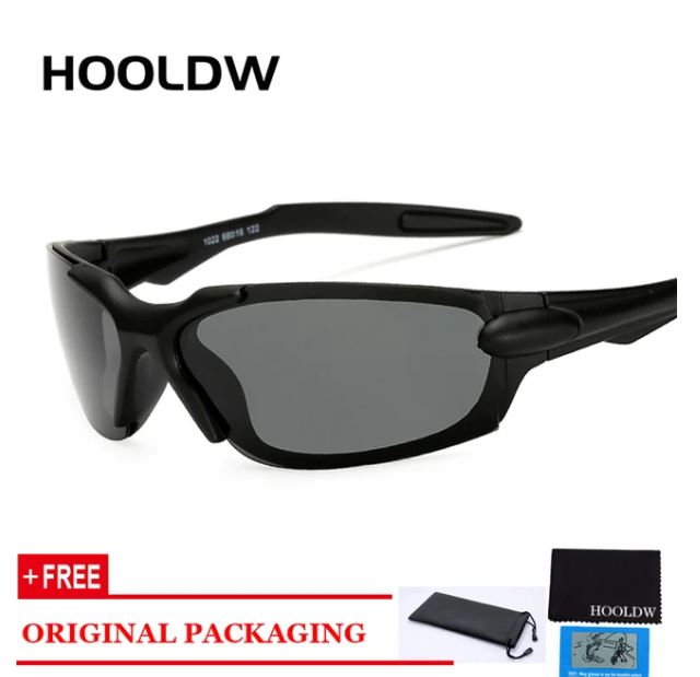 HOOLDW New Men Women Polarized Sunglasses Male Outdoor Sports Driving Sun Glasses Rimless UV400 Shades Driving Glasses Eyewear