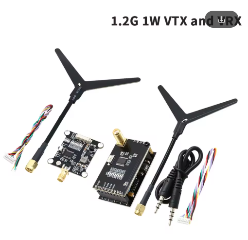 FPV 1.2GHz 1.2G 1W Transmitter VTX & Receiver VRX TX Video Transmitter Transmitting Module For RC FPV Long Range Racing Drone