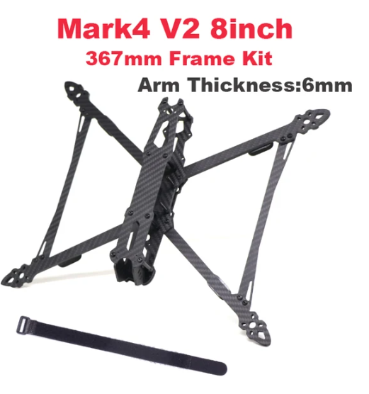 Mark4 V2 Mark 4 8inch 367mm / 9inch 387mm/10inch 427mm FPV Frame Kit 3K Full Carbon Fiber TrueX for FPV Camera Kit Done